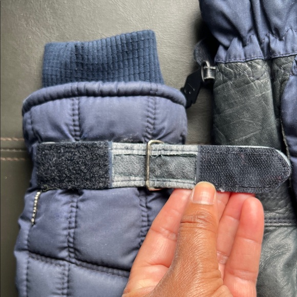 KOMBI | Vintage Womens Navy Quilted Ski Snowmobile Gore-Tex Mittens Medium - Picture 8 of 11